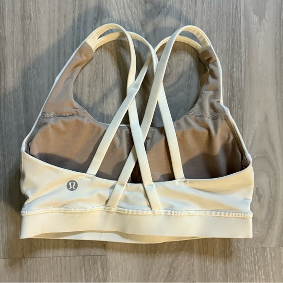 Lululemon Energy Bra White Size 4 – Medium Support, Excellent Condition - Picture 9 of 10
